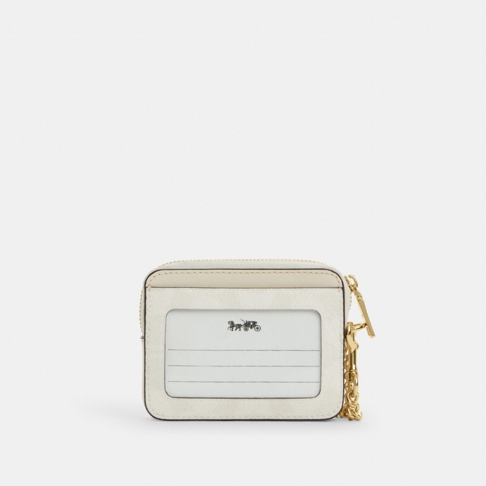 Coach Outlet Zip Card Case In Signature Canvas - Preorder