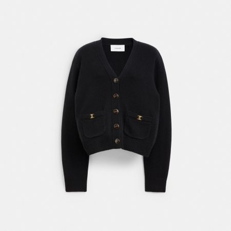 Coach Outlet Heritage C Cardigan - Preorder — Black