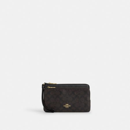 Coach Outlet Double Zip Wallet In Signature Canvas - Preorder