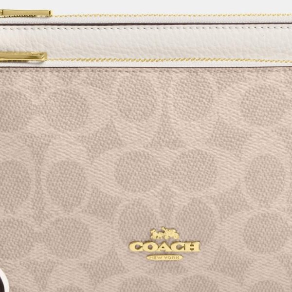 Coach Outlet Double Zip Wallet In Signature Canvas - Preorder