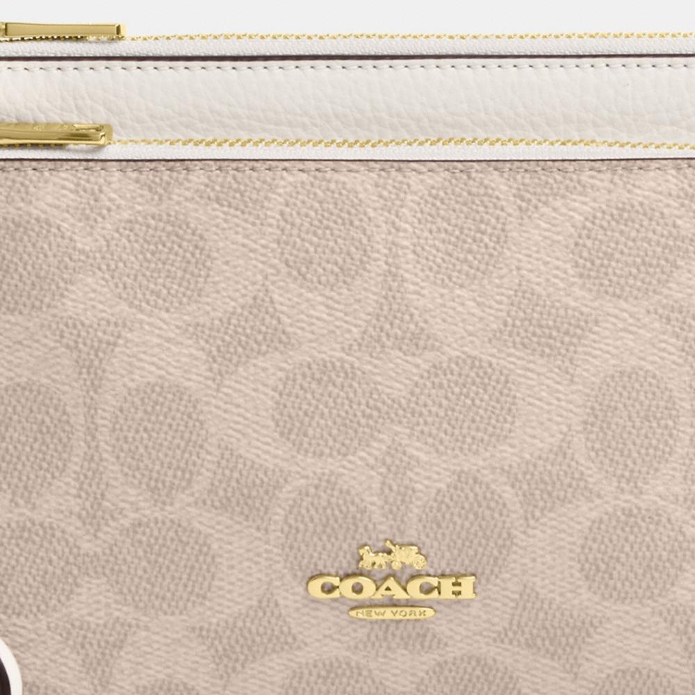 Coach Outlet Double Zip Wallet In Signature Canvas - Preorder