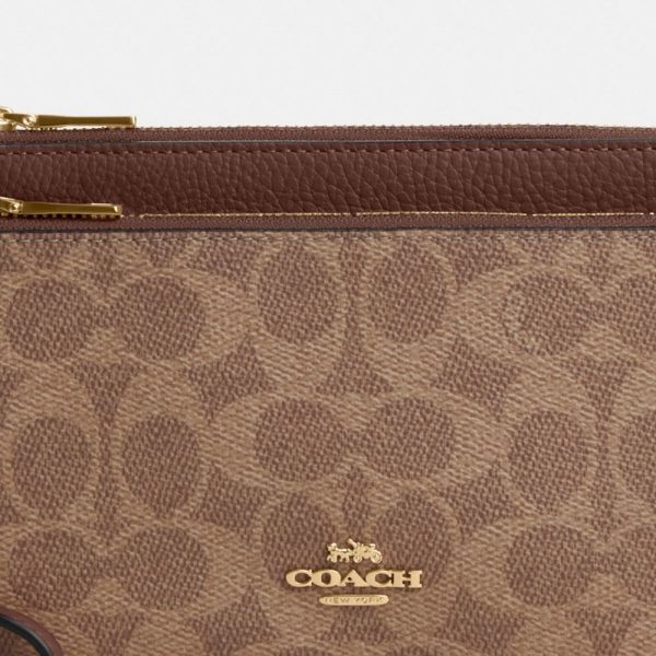 Coach Outlet Double Zip Wallet In Signature Canvas - Preorder