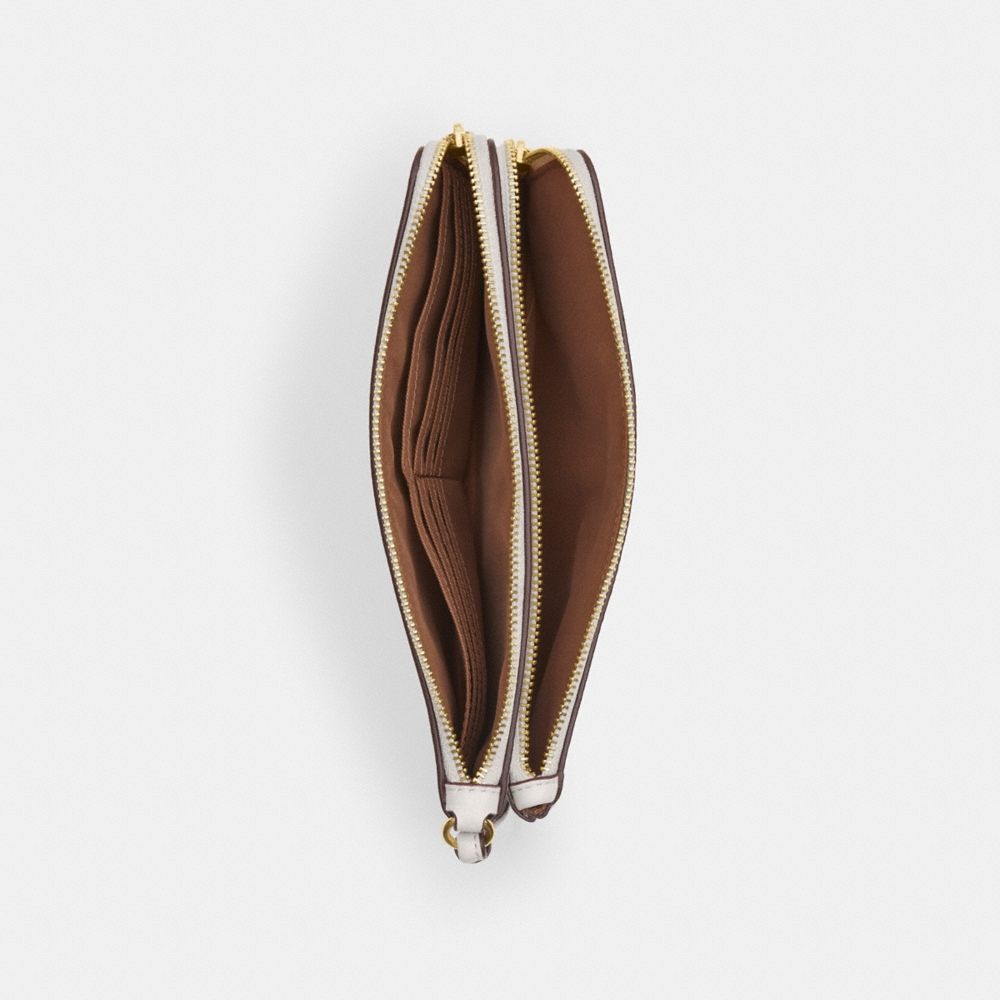 Coach Outlet Double Zip Wallet In Signature Canvas - Preorder
