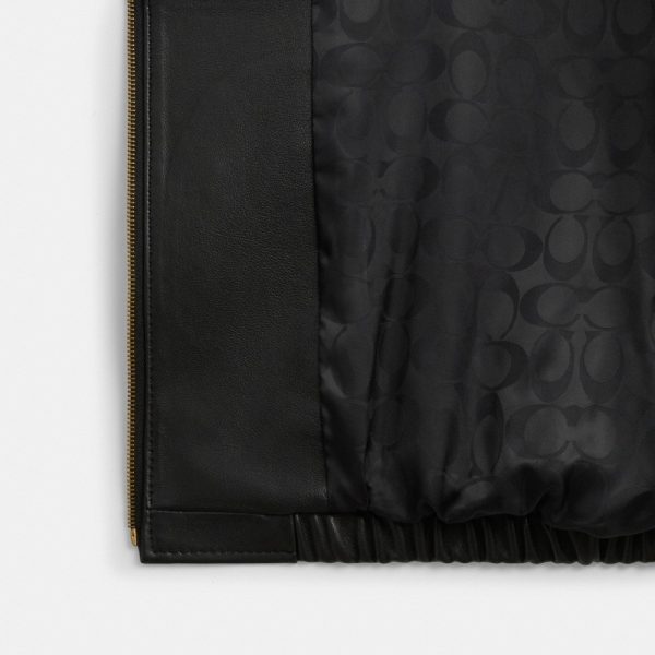 Coach Heritage C Plaque Oversized Leather Jacket - Preorder