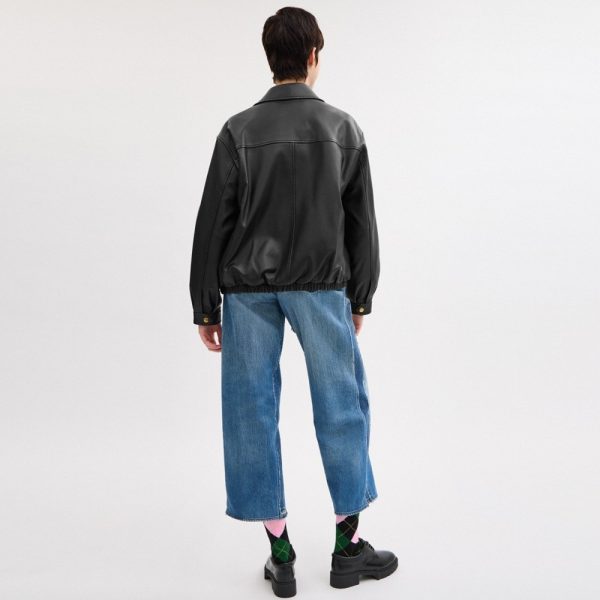 Coach Heritage C Plaque Oversized Leather Jacket - Preorder