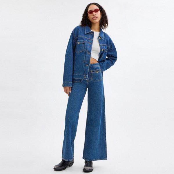 Coach Outlet Heritage C Loom Pants In Organic Cotton - Preorder