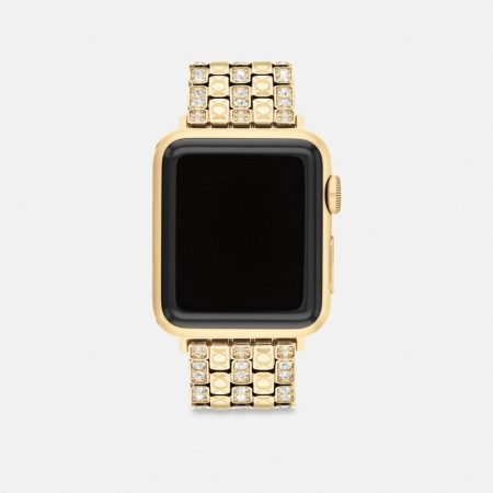 Coach Apple Watch® Strap, 38MM, 40MM And 41MM - Preorder — Brass