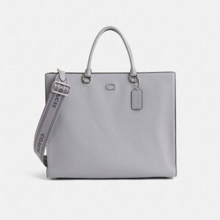 Coach Restored Tote 40 With Signature Canvas - Preorder — Grey Blue