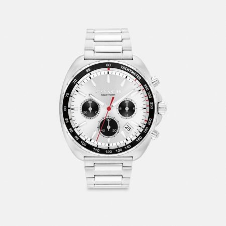 Coach Charter Chronograph Watch, 44MM - Preorder — Stainless Steel