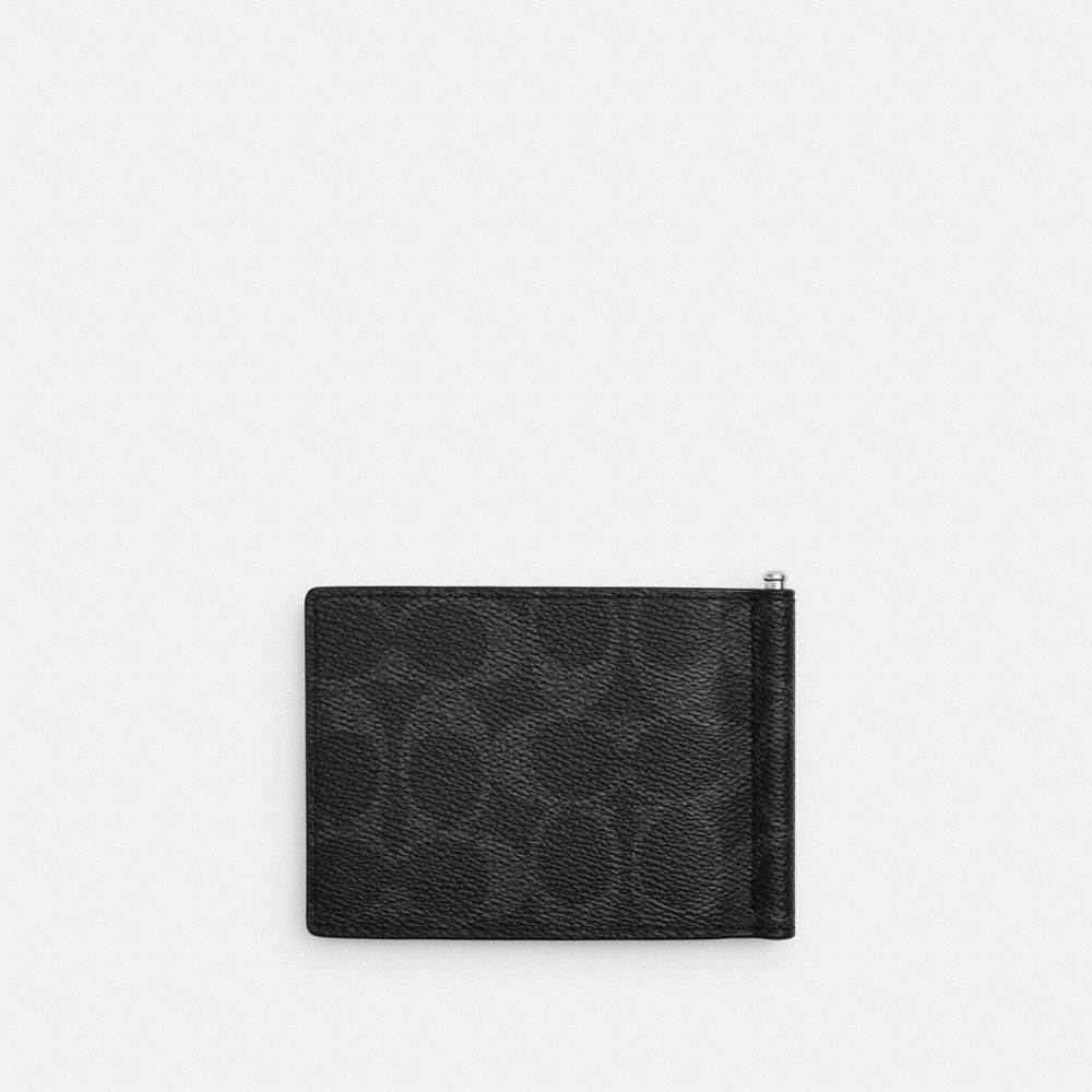 Coach Outlet Slim Money Clip Billfold Wallet In Signature Canvas - Preorder