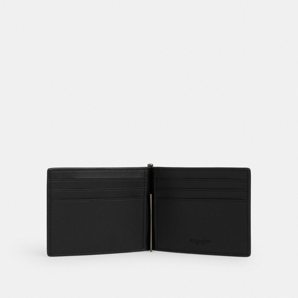 Coach Outlet Slim Money Clip Billfold Wallet In Signature Canvas - Preorder