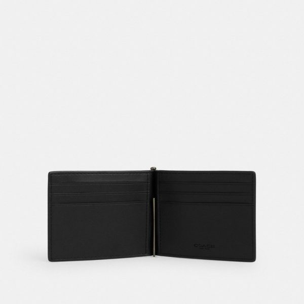 Coach Outlet Slim Money Clip Billfold Wallet In Signature Canvas - Preorder