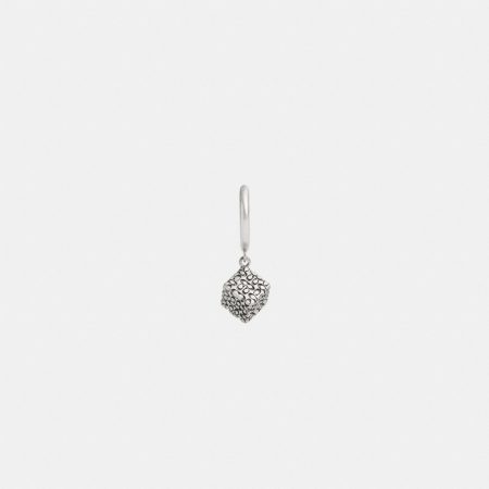 Coach Quilted Cube Huggie Earring - Preorder — Silver
