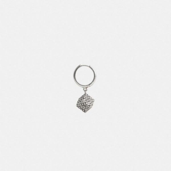 Coach Quilted Cube Huggie Earring - Preorder