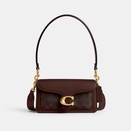 Coach Outlet Tabby Shoulder Bag 20 In Signature Canvas - Preorder — Brass/Maple