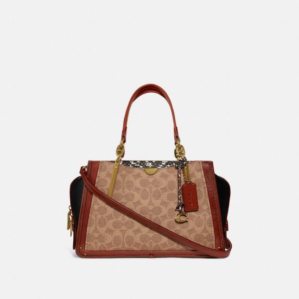 Coach Restored Dreamer In Signature Canvas With Snakeskin Detail - Preorder