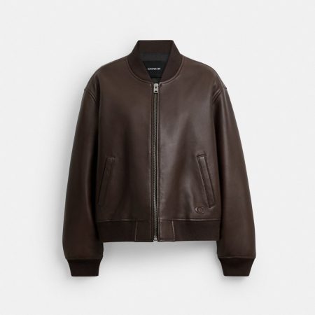 Coach Outlet Leather Bomber - Preorder — Maple