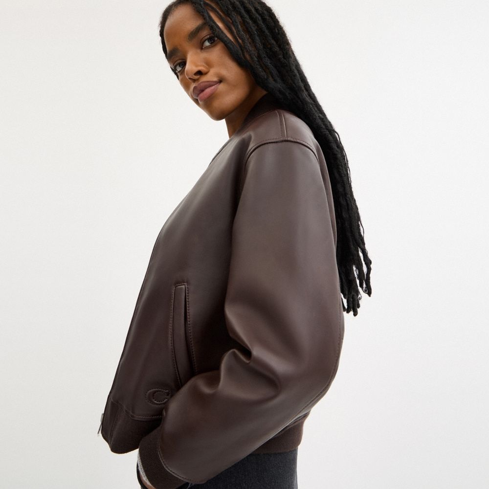 Coach Outlet Leather Bomber - Preorder