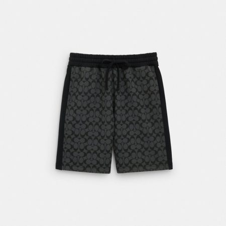 Coach Outlet Signature Shorts - Preorder — Charcoal Signature