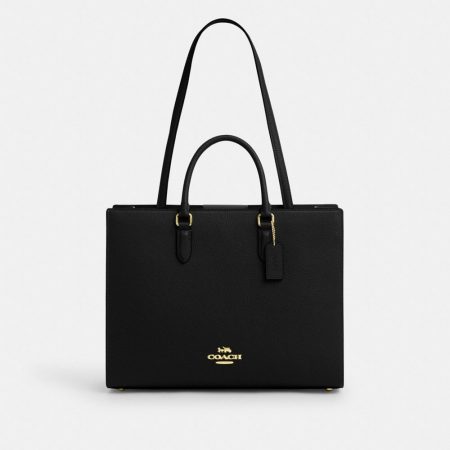 Coach Outlet Maggie Tote Bag - Preorder — Brass/Black