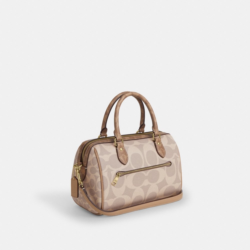 Coach Outlet Rowan Satchel Bag In Blocked Signature Canvas - Preorder