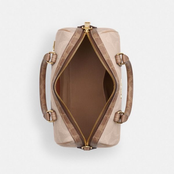 Coach Outlet Rowan Satchel Bag In Blocked Signature Canvas - Preorder