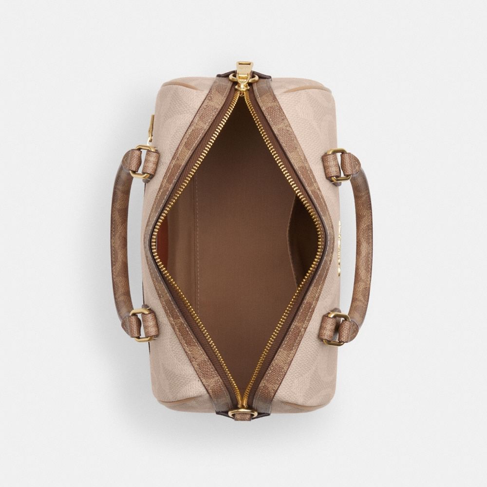 Coach Outlet Rowan Satchel Bag In Blocked Signature Canvas - Preorder