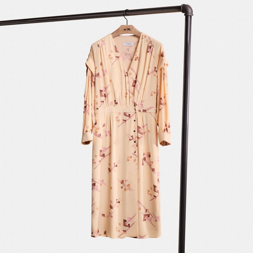 Coach Restored Crepe Draped Midi Dress - Preorder