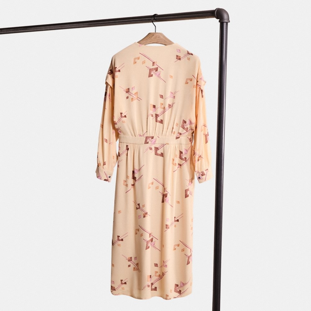 Coach Restored Crepe Draped Midi Dress - Preorder
