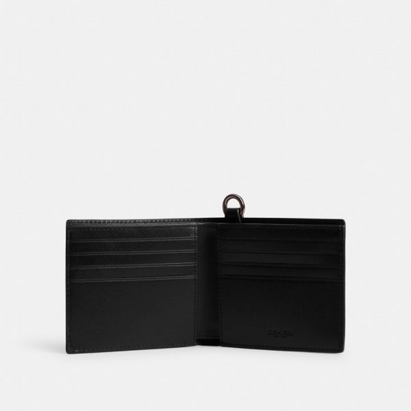 Coach Billfold Wallet With Chain In Signature Canvas - Preorder