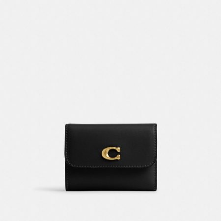Coach Outlet Essential Card Holder Wallet - Preorder — Brass/Black
