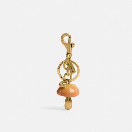 Coach Outlet Mushroom Bag Charm - Preorder — Brass/Mustard