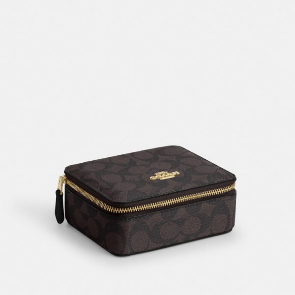 Coach Outlet Large Jewelry Box In Signature Canvas - Preorder