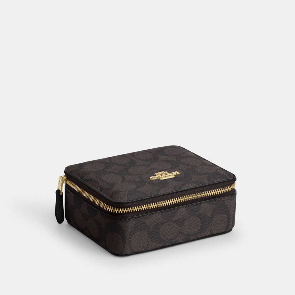 Coach Outlet Large Jewelry Box In Signature Canvas - Preorder