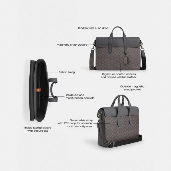 Coach Outlet Sullivan Portfolio Brief In Signature Canvas - Preorder