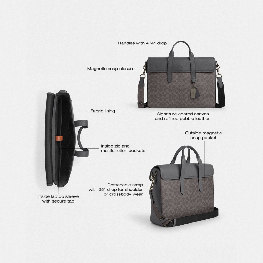 Coach Outlet Sullivan Portfolio Brief In Signature Canvas - Preorder