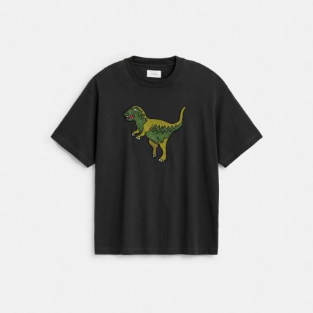 Coach Rexy Relaxed Fit T-Shirt In Organic Cotton - Preorder — Black