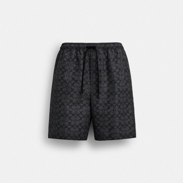 Coach Outlet Signature Swim Trunks In Recycled Polyester - Preorder