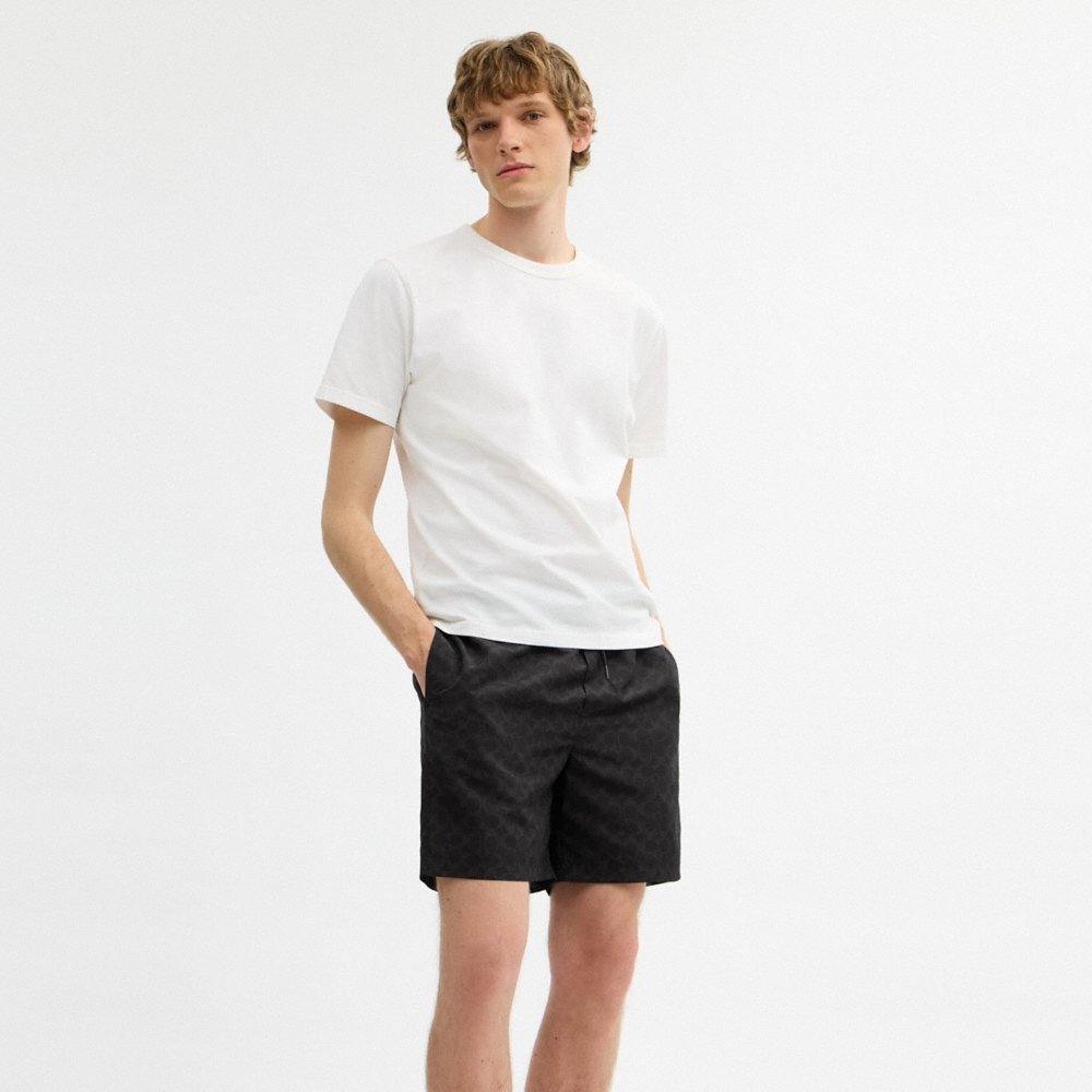 Coach Outlet Signature Swim Trunks In Recycled Polyester - Preorder
