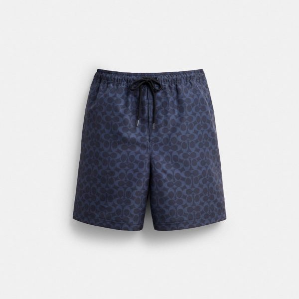Coach Outlet Signature Swim Trunks In Recycled Polyester - Preorder