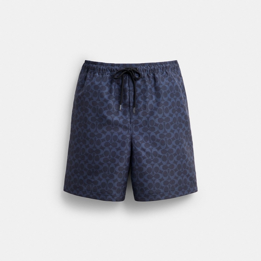 Coach Outlet Signature Swim Trunks In Recycled Polyester - Preorder