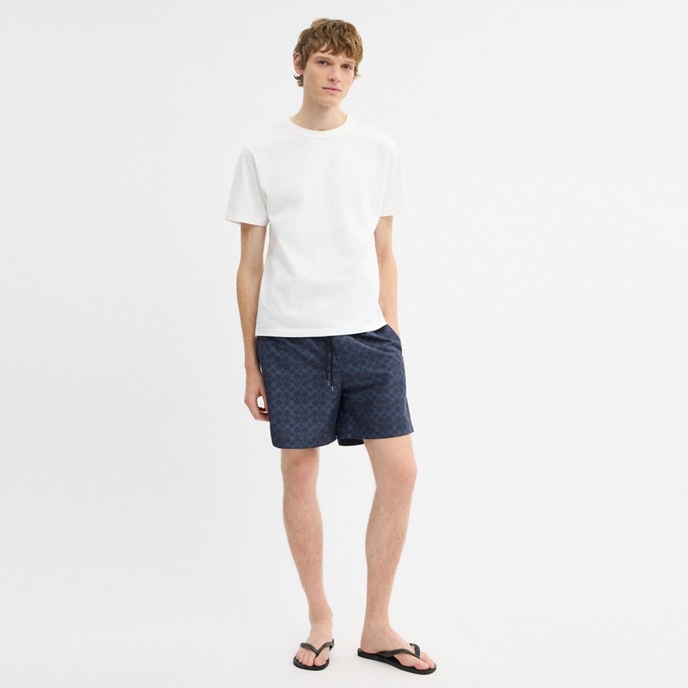 Coach Outlet Signature Swim Trunks In Recycled Polyester - Preorder