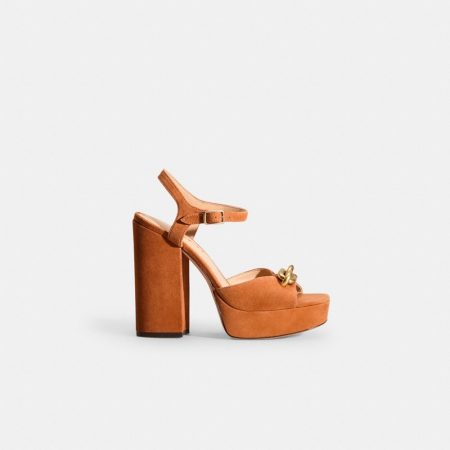 Coach Restored Nicolette Sandal - Preorder — Burnished Amber