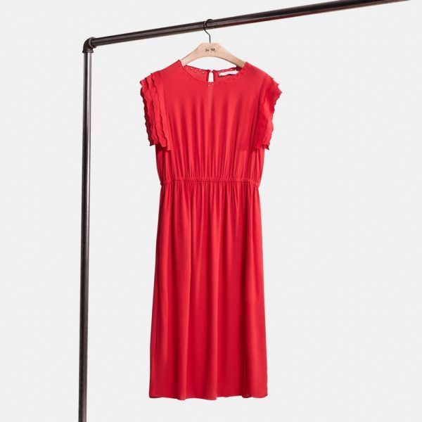 Coach Restored Shoulder Pleat Midi Dress - Preorder