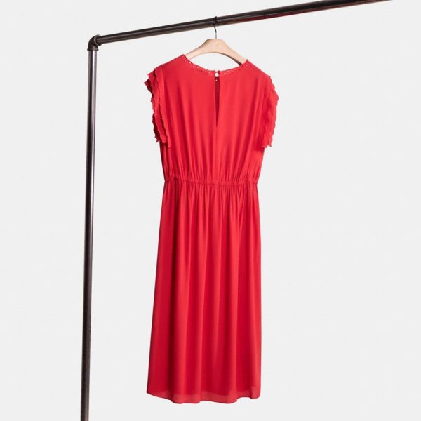 Coach Restored Shoulder Pleat Midi Dress - Preorder
