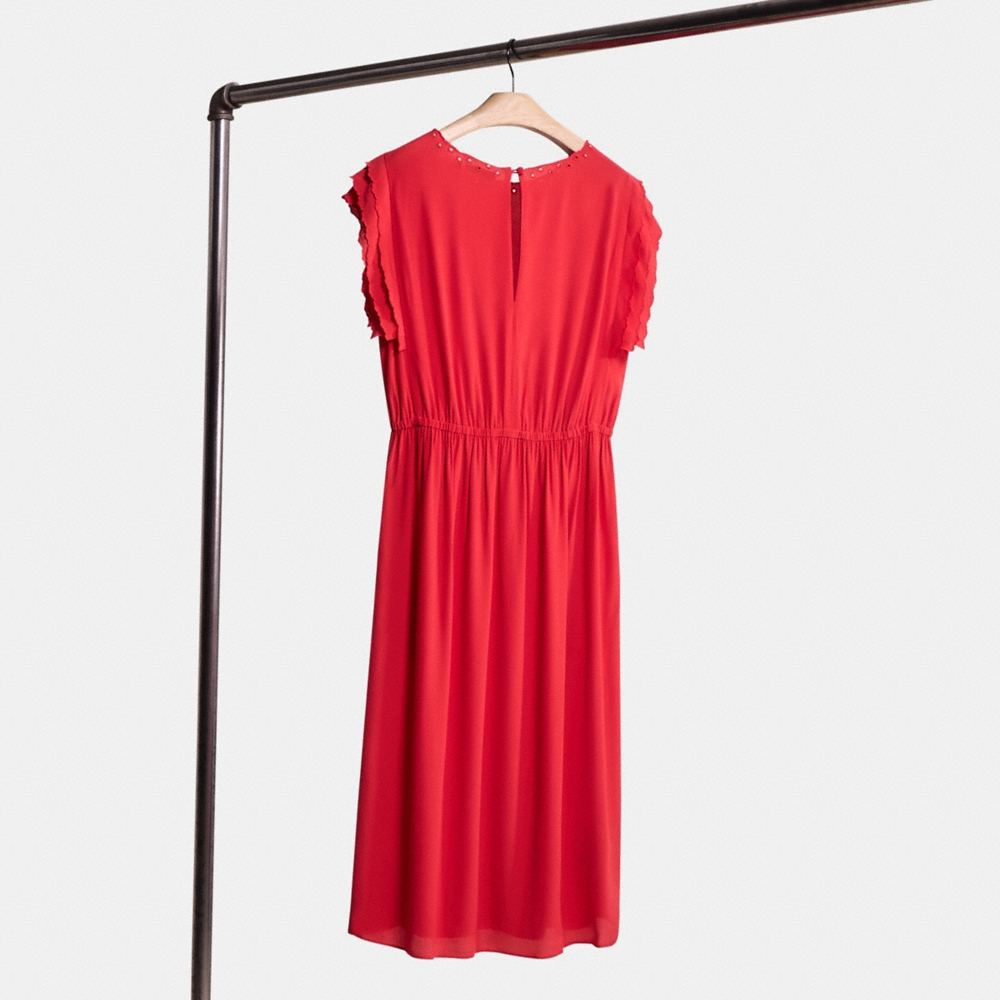 Coach Restored Shoulder Pleat Midi Dress - Preorder