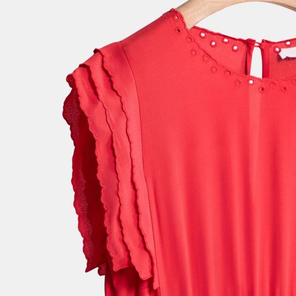 Coach Restored Shoulder Pleat Midi Dress - Preorder