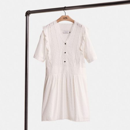 Coach Restored Broderie Anglaise Mini Dress - Preorder — Cream
