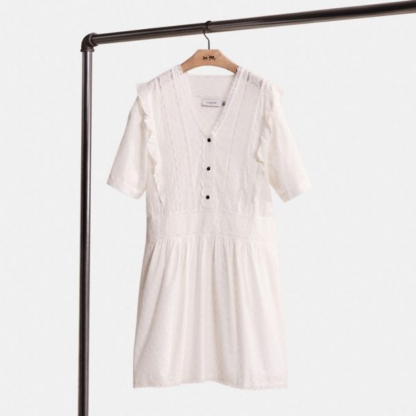 Coach Restored Broderie Anglaise Mini Dress - Preorder