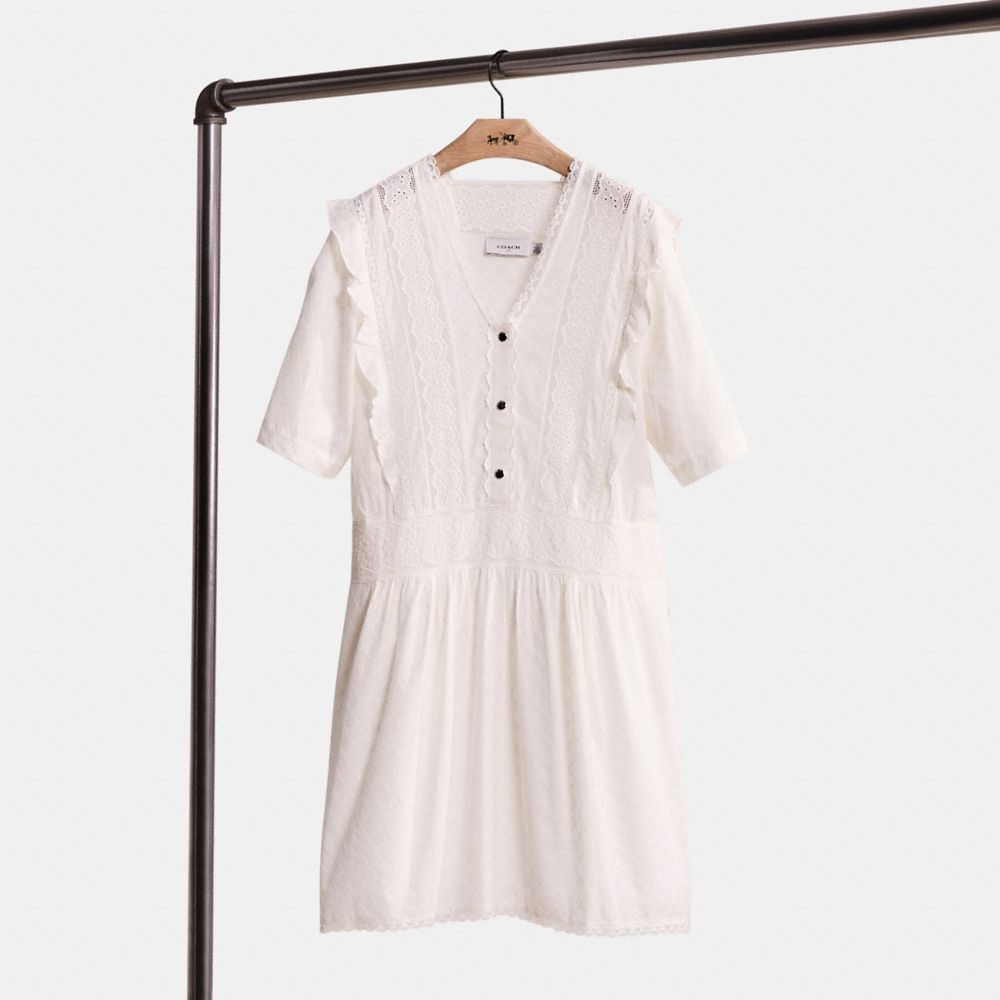 Coach Restored Broderie Anglaise Mini Dress - Preorder